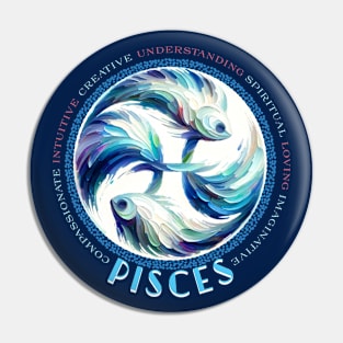 Tranquil Pisces Zodiac Fish Pin