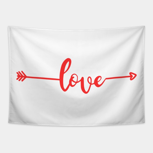 Love Arrow Tapestry by chris@christinearnold.com