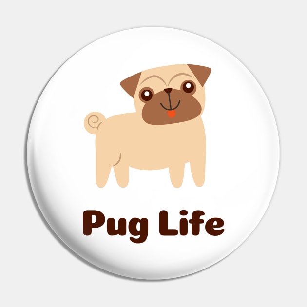 Pug Dog Pin by Flamingo Design