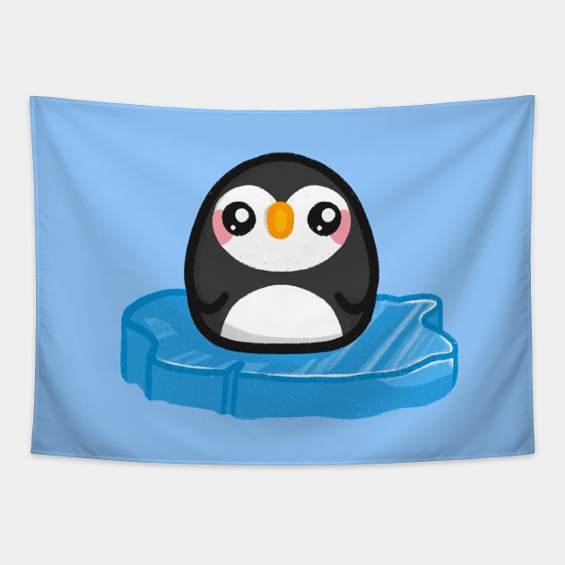 Super Cute Penguin - Kawaii Penguin Tapestry by perdita00