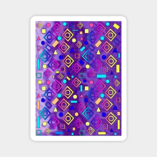 Geometric Shapes Purple Magnet