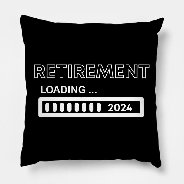 Retirement Loading 2024 Pillow by MtWoodson