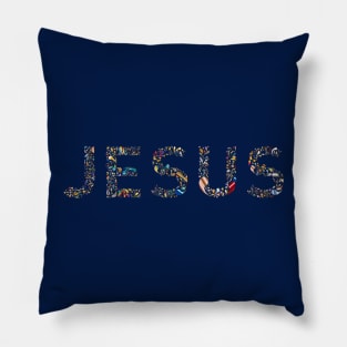 Jesus - His name - wonderful, powerful, beautiful, Christian design T-Shirt Pillow