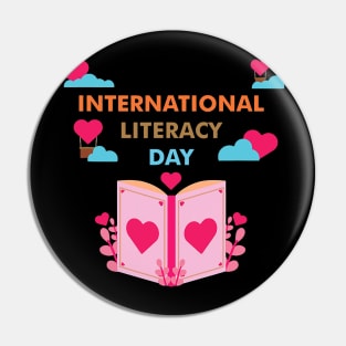 Celebrate International Literacy Day Book Lover Pin