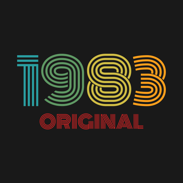 1983 original vintage 80's birthday gift eighties by Shirtbros