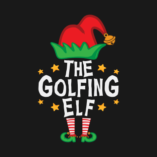 Golfing Elf Family Matching Christmas T-Shirt