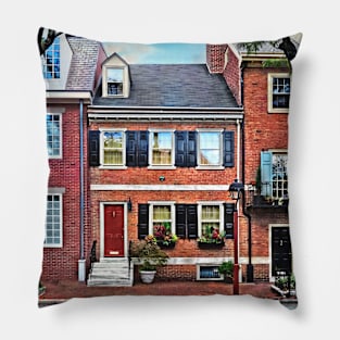 Philadelphia PA - Charming Philadelphia Street Pillow