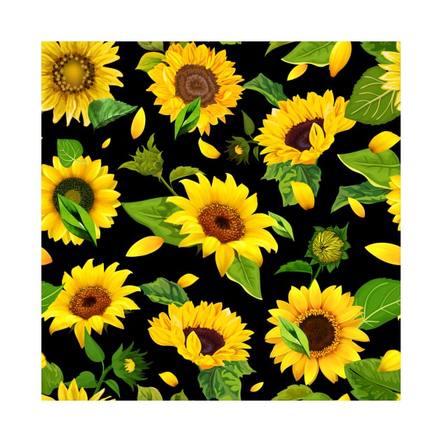 New Watercolor Sunflower 3 by B&K