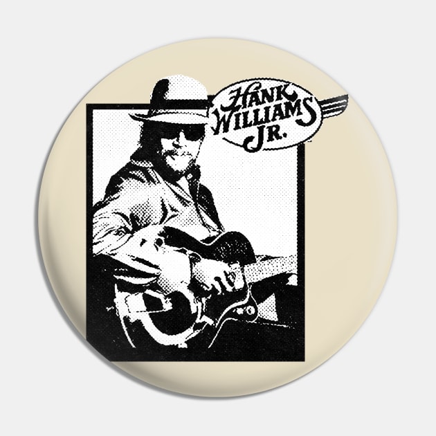 Hank Williams Halftone Pin by Resdis Materials