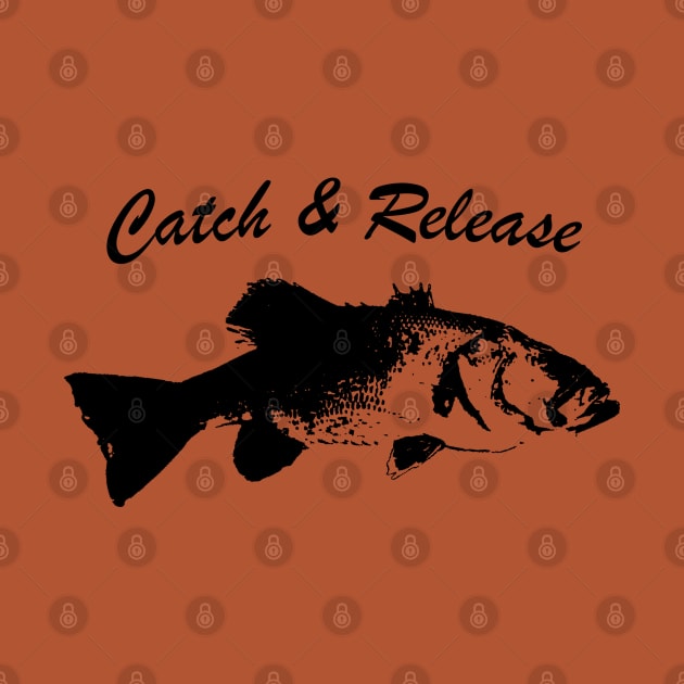 Catch and Release Series, Bass, Black color by BassFishin