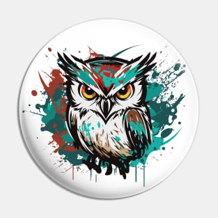 Graffiti Paint Owl Bird Creative Pin