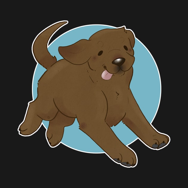 Labrador Retriever - Chocolate by Happydog Illustration