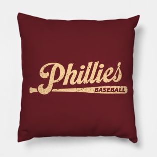 Vintage Phillies Baseball Bat Pillow