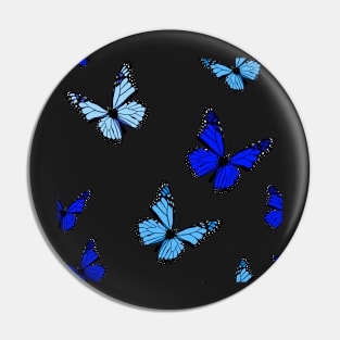 Blue Butterfly Pattern Pin