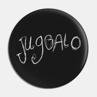 Dark and Gritty Juggalo Text Sketchy Design Pin