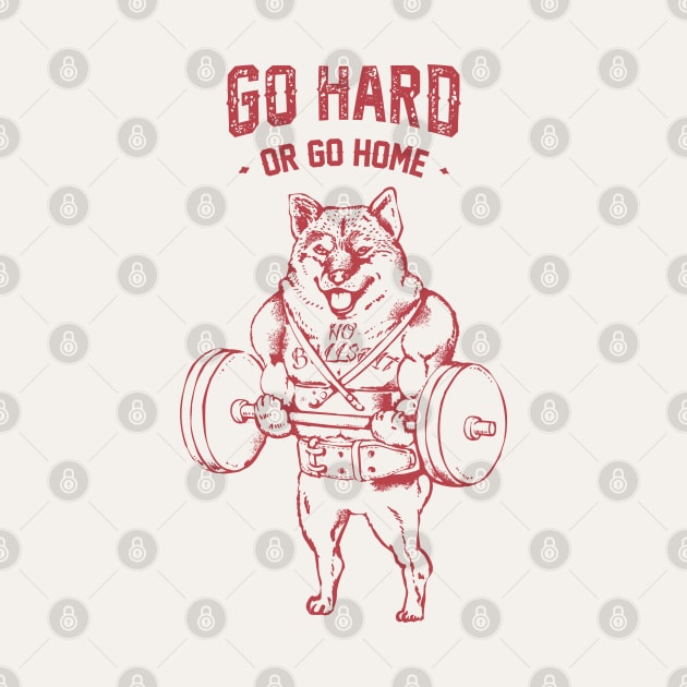 Go Hard or Go Home Shiba Inu by huebucket