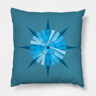 Angular Blue Geometrical Pillow