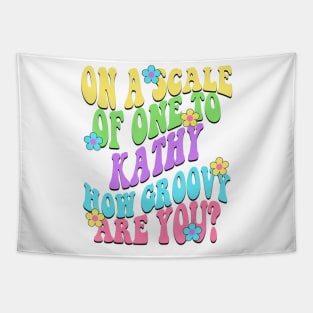 Kathy Cute Retro Girls Groovy Kathy Personalized Name Tapestry