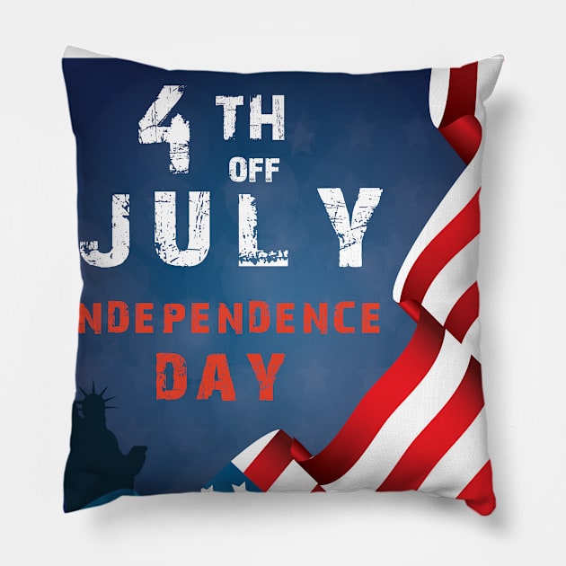 4th of july Pillow by zakchman