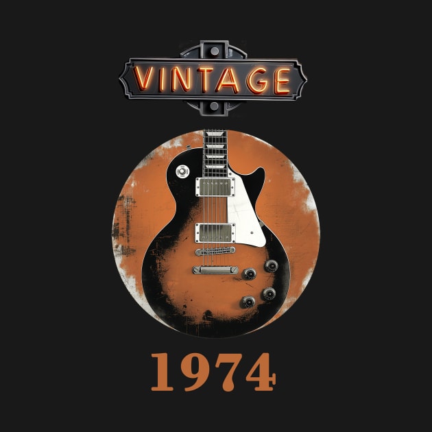 Vintage Guitar 1974 - 50th Birthday Gift by Completely Mental