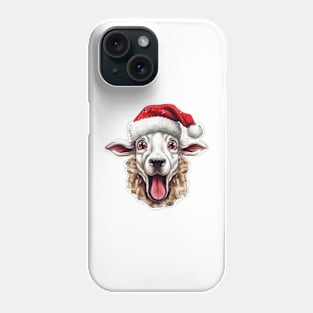 Funny Christmas Sheep Face Phone Case