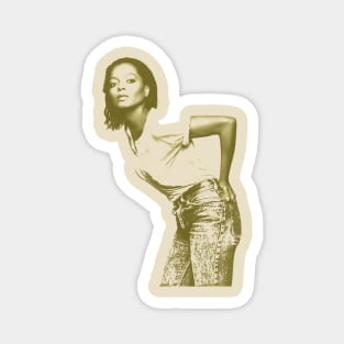 Diana Ross Yellow Vintage 80s Magnet