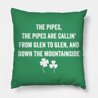 Danny Boy Irish Song Lyric Pillow