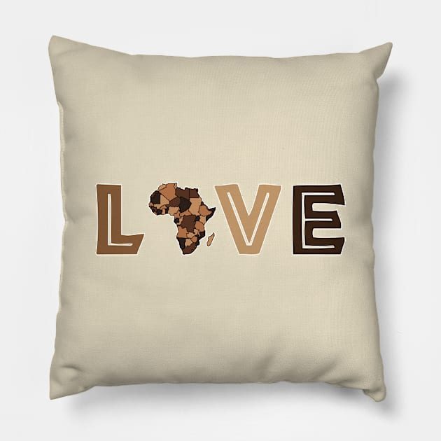 I love Africa I love with heart Pillow by Melanificent1