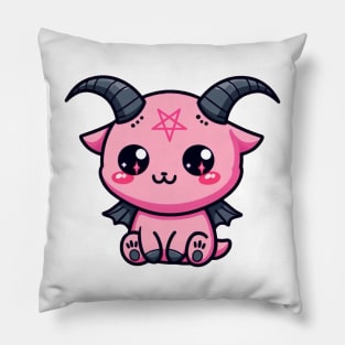 Cute pastel goth Baphomet by Strange Dollz Boudoir Pillow