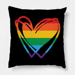 Looped Pride Heart Pillow