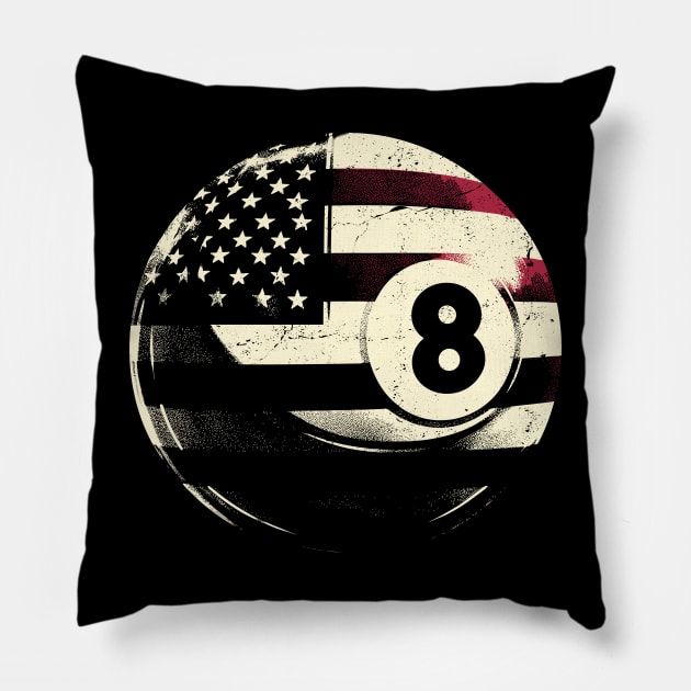 American 8 Ball Billiard Pool Pillow by podtuts