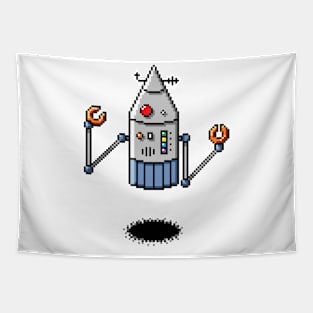 Pixel Robot 126 Tapestry