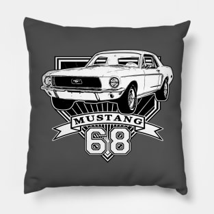 68 Mustang Coupe Pillow