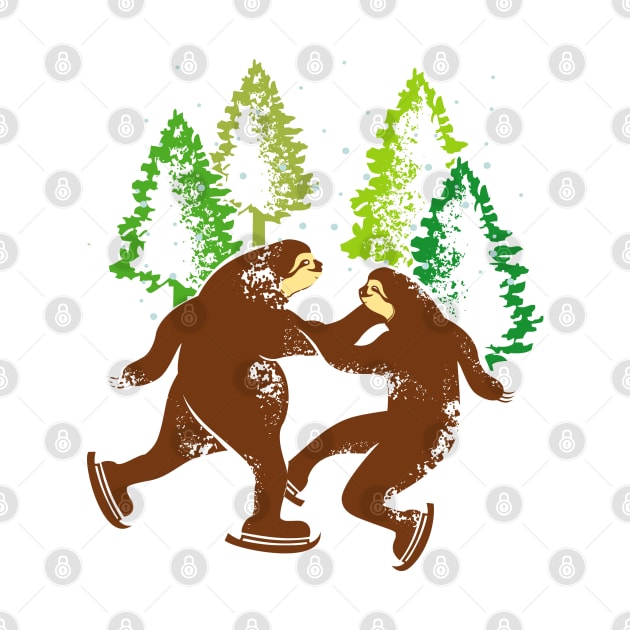 sloth love skating in christmas day,  sloth lover gifts by osvaldoport76