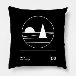 Sea Change / Minimalist Style Graphic Design Pillow