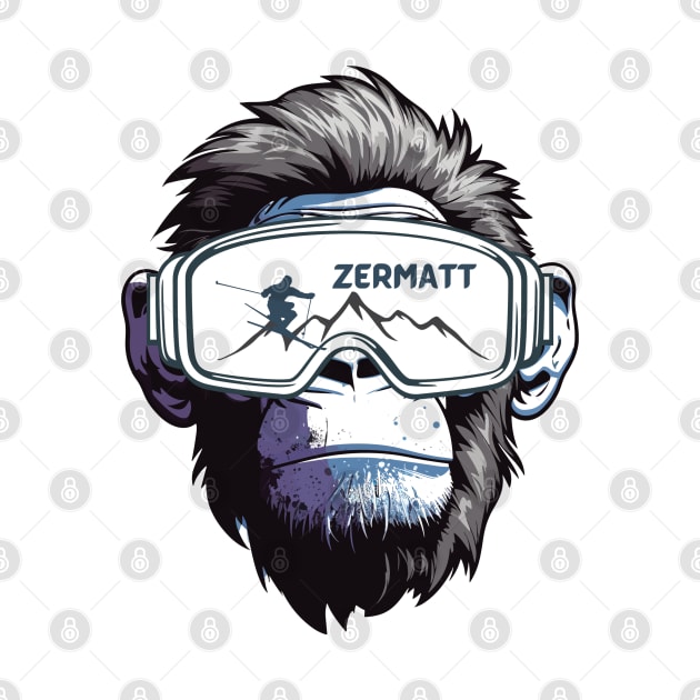 Ski Zermatt Switzerland by DW Arts Design