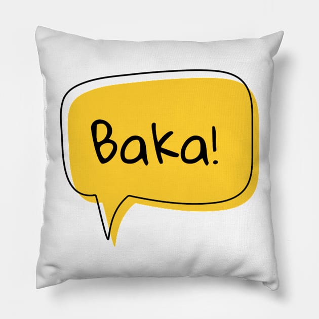 Anime Baka Text Cloud Pillow by Silvercrowv1