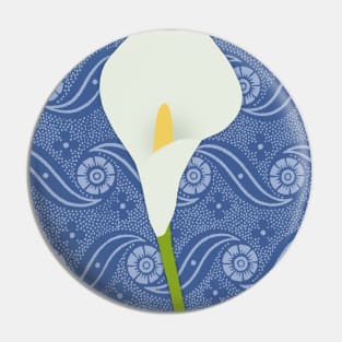 Shweshwe Calla Lily Pin