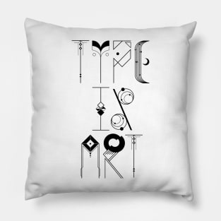 Type is Art (black) Pillow