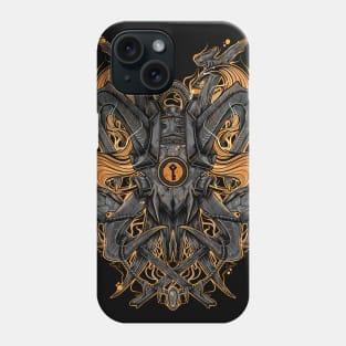 Skull goat robot machine Phone Case