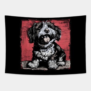 Retro Art Havanese Dog Lover Tapestry