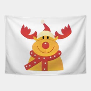 Cute Christmas Reindeer Apparel Tapestry