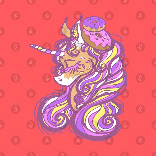 Doughnut Unicorn by Jan Grackle