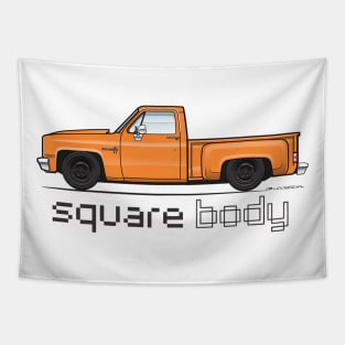 Orange Truck Tapestry