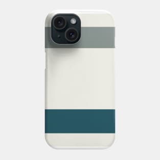 A super combination of Dark Teal, Light Grey, Neon Tangerine and Trolley Grey stripes. Phone Case