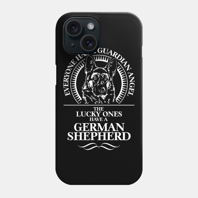 German Shepherd dog Guardian Angel dog saying Phone Case by wilsigns