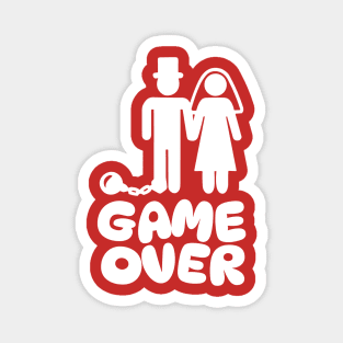 Funny Wedding Marriage Game Over Magnet