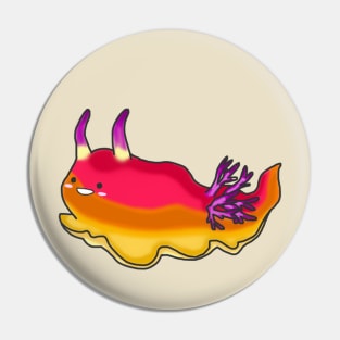 Sunrise Sea Slug Pin