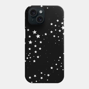 Shining white colored stars Phone Case