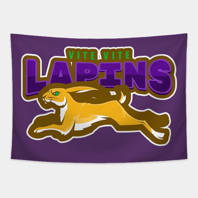 Vite Vite Lapins Mardi Gras Edition Tapestry by CSLShop